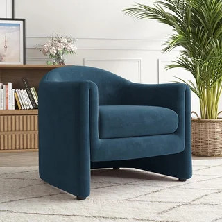 Upholstered Barrel Accent Chair, Low Back Arm Chair - Bed Bath & Beyond - 41467508 | Bed Bath & Beyond