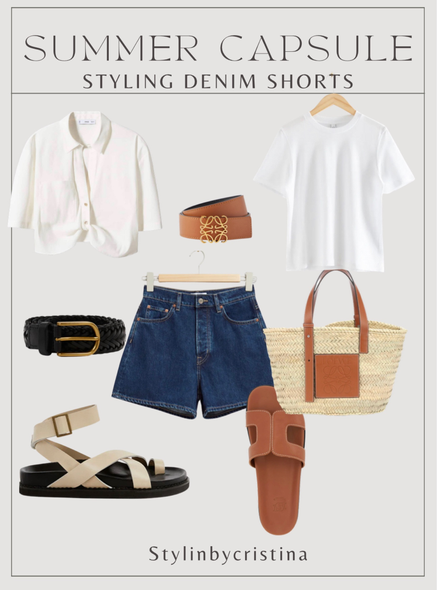 Summer capsule edition / how to style denim shorts! Keep it simple with a white round neck tee and tan sandals and a basket bag. 

#LTKtravel #LTKstyletip #LTKSeasonal