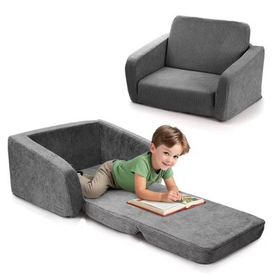 Comfy Kids Chair for Toddlers - 2-in-1 Memory Foam Lounger that Unfolds into a Soft Nap Couch - Modern Fold-Out Sofa for Little Ones | Target