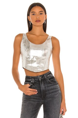 Understated Leather Mustang Bustier in Silver from Revolve.com | Revolve Clothing (Global)