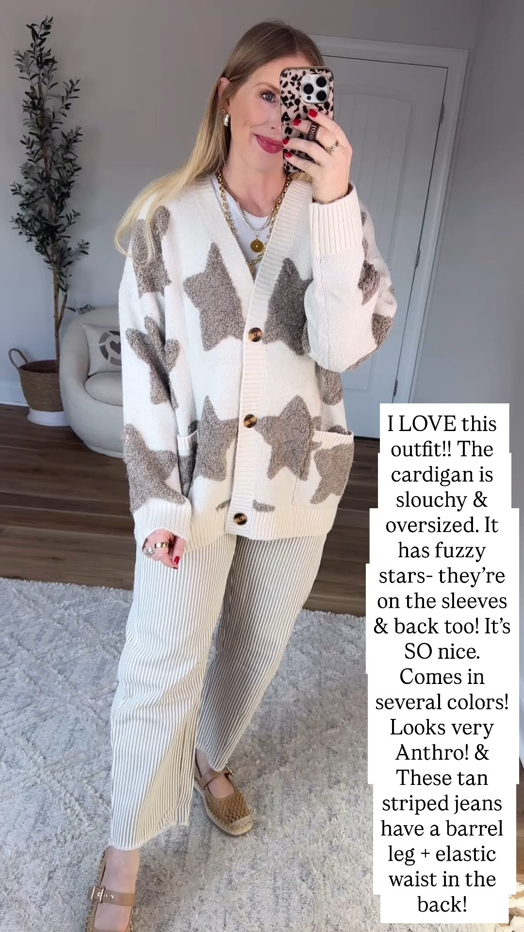 Amazon fashion, Amazon try on, star cardigan, striped barrel jeans 

#LTKootd #LTKmomlife