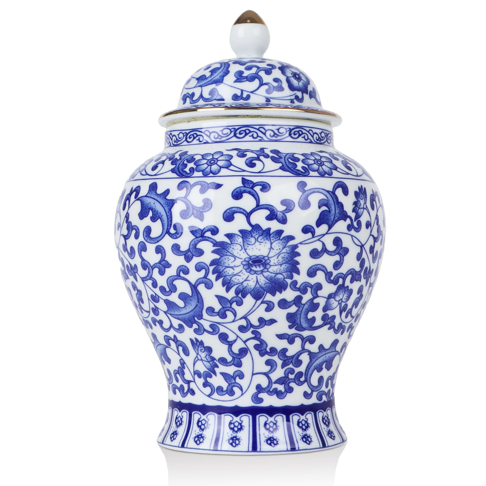 Chinoiserie Blue White Ginger Jars,7.6" Ceramic Decorative Ginger Jar With Lid,Porcelain Vases De... | Amazon (US)