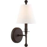Crystorama Riverdale 6'' Wall Sconce, Steel in Bronze by DecoratorsBest | DecoratorsBest
