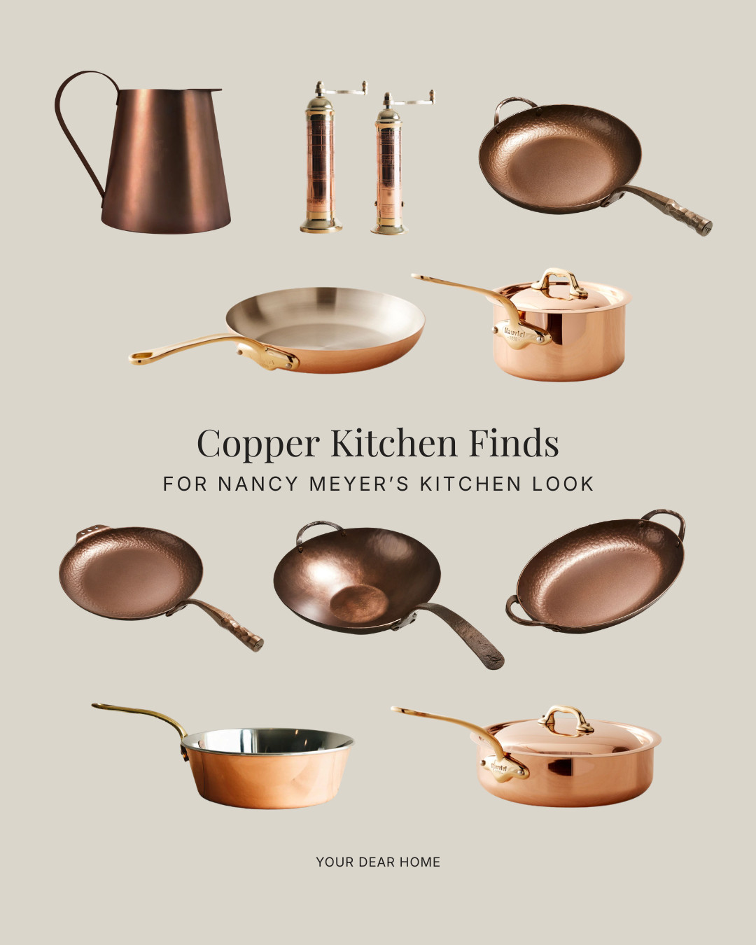Copper kitchen pieces that add warmth, richness, and that Nancy Meyers-inspired charm to your everyday cooking space 

 #LTKHome