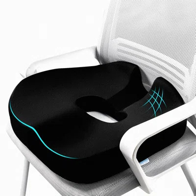 Tailbone Relief Donut Cushion - Hemorrhoid & Postpartum Pain Pillow with Hip Curve Design, Large Size Black Color for Pregnancy Support. | Wayfair North America