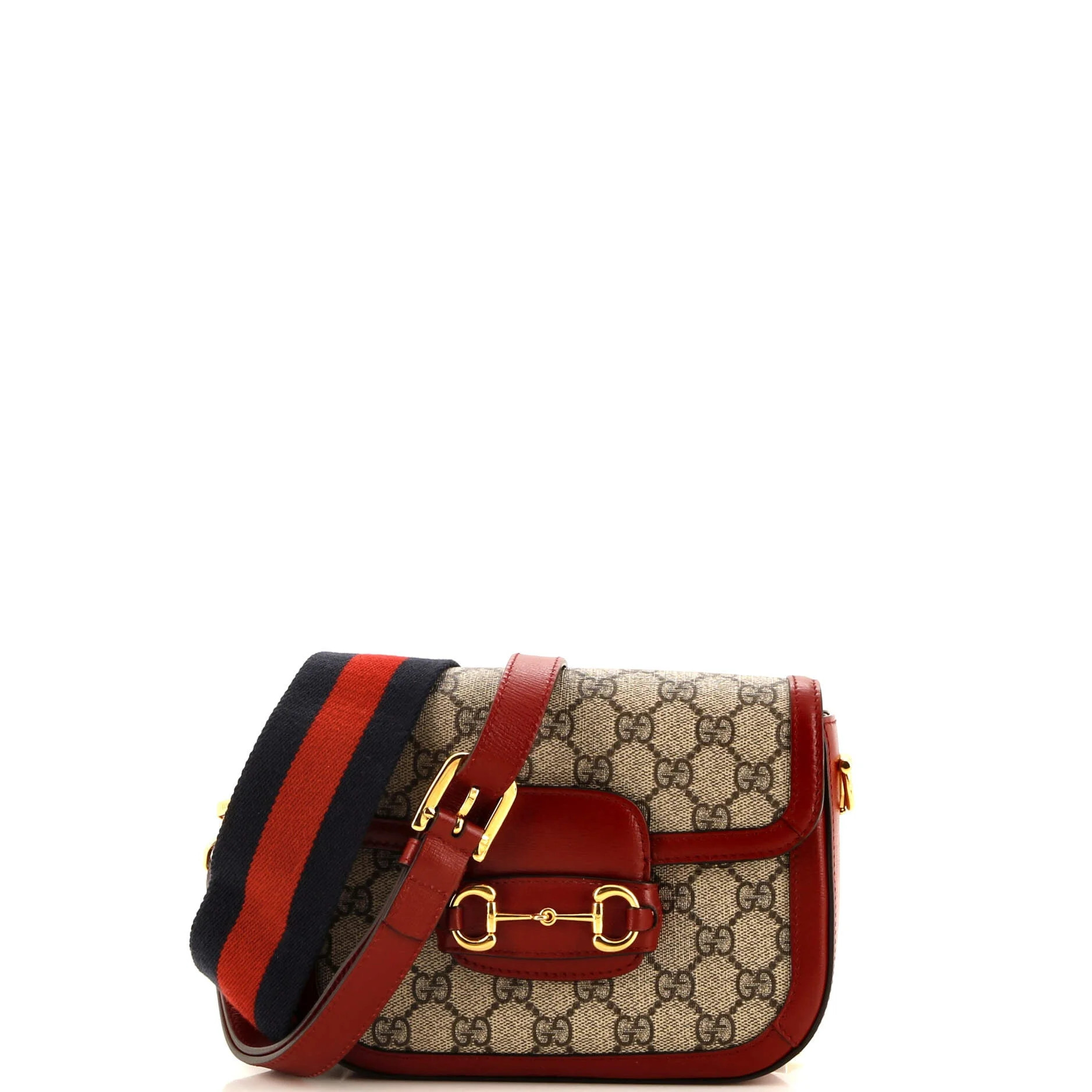 Pre-Owned Gucci Horsebit 1955 Shoulder Bag GG Coated Canvas Mini | Walmart (US)