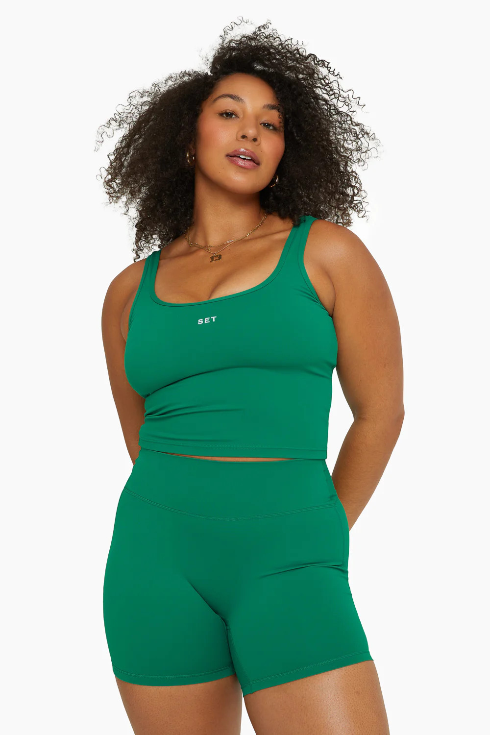 SPORTBODY® DOUBLE SCOOP TANK BRA - PALM | SET Active