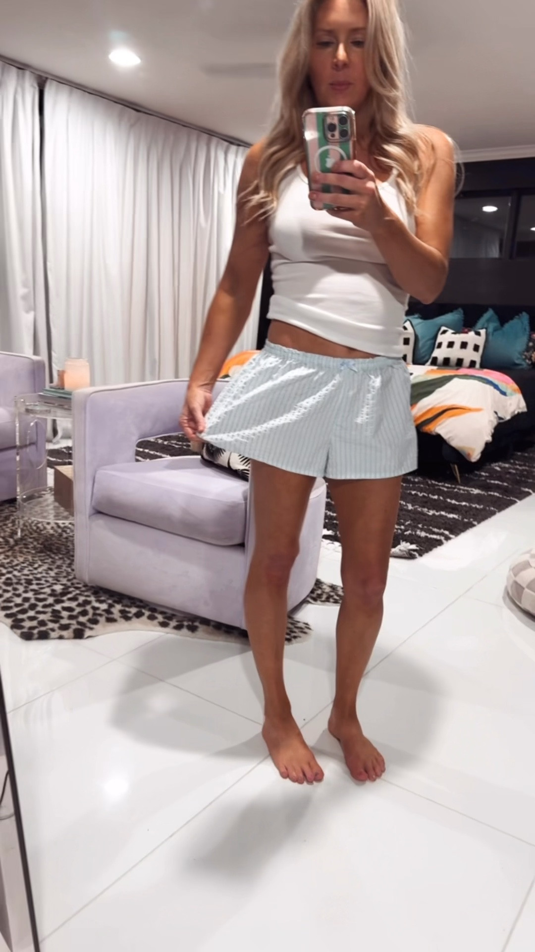 I love when pj shorts aren’t squeezing my waist. These are lovely. I’m wearing a small. PJ shorts are $15, tank is $6

#LTKootd