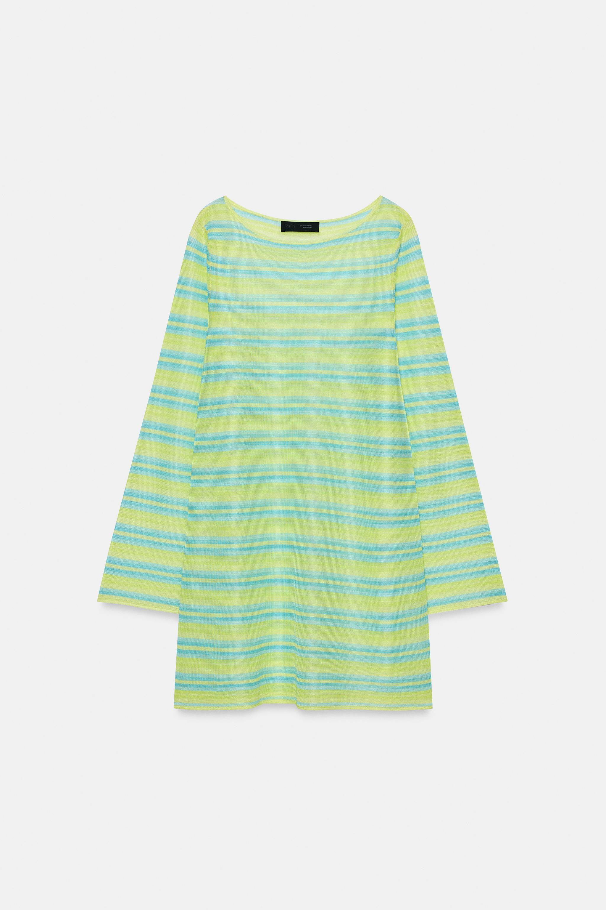 STRIPED KNIT MINI DRESS | Zara US