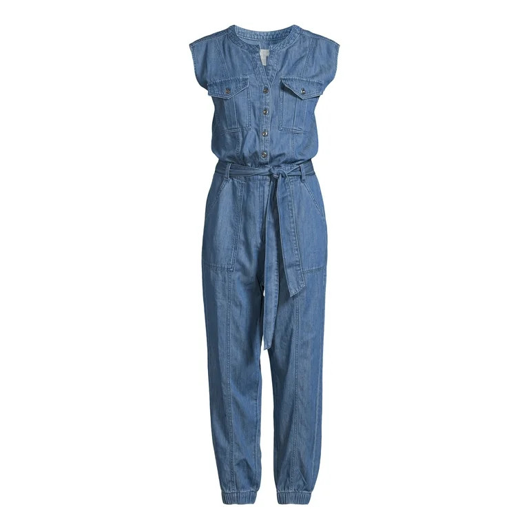 Sofia Jeans Women's Lightweight Luxe Jumpsuit, Sizes XS-XXXL | Walmart (US)