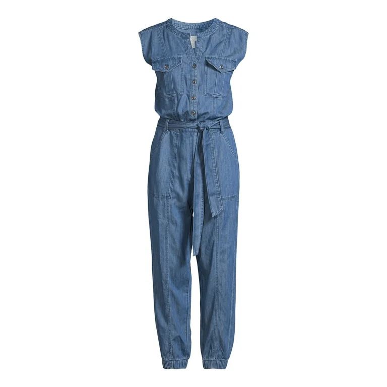 Sofia Jeans Women's Lightweight Luxe Jumpsuit, Sizes XS-XXXL | Walmart (US)