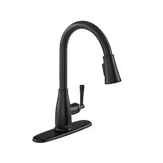 Glacier Bay Fairhurst Single-Handle Pull-Down Sprayer Kitchen Faucet in Matte Black HD67726W-1110... | The Home Depot