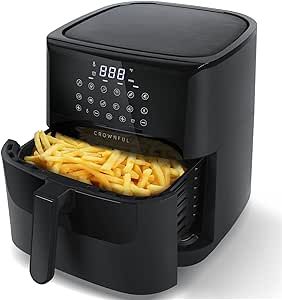 CROWNFUL 7 Quart Air Fryer, Oilless Electric Cooker with 12 Cooking Functions, LCD Digital Touch ... | Amazon (US)