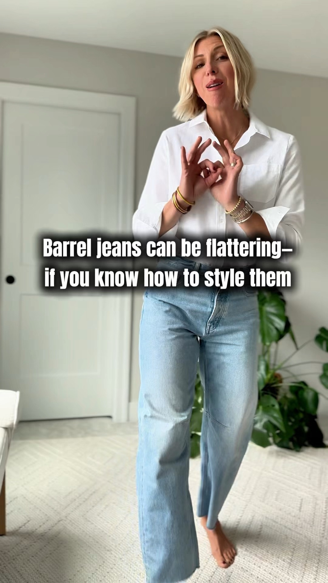 if you’re looking for a flattering & easy to wear style of barrel jeans- here’s this year’s version- I absolutely LOVE the fit. 
Get your true to size. I’m 5’10” wearing the regular length

#LTKxMadewell #LTKmomlife #LTKOver40