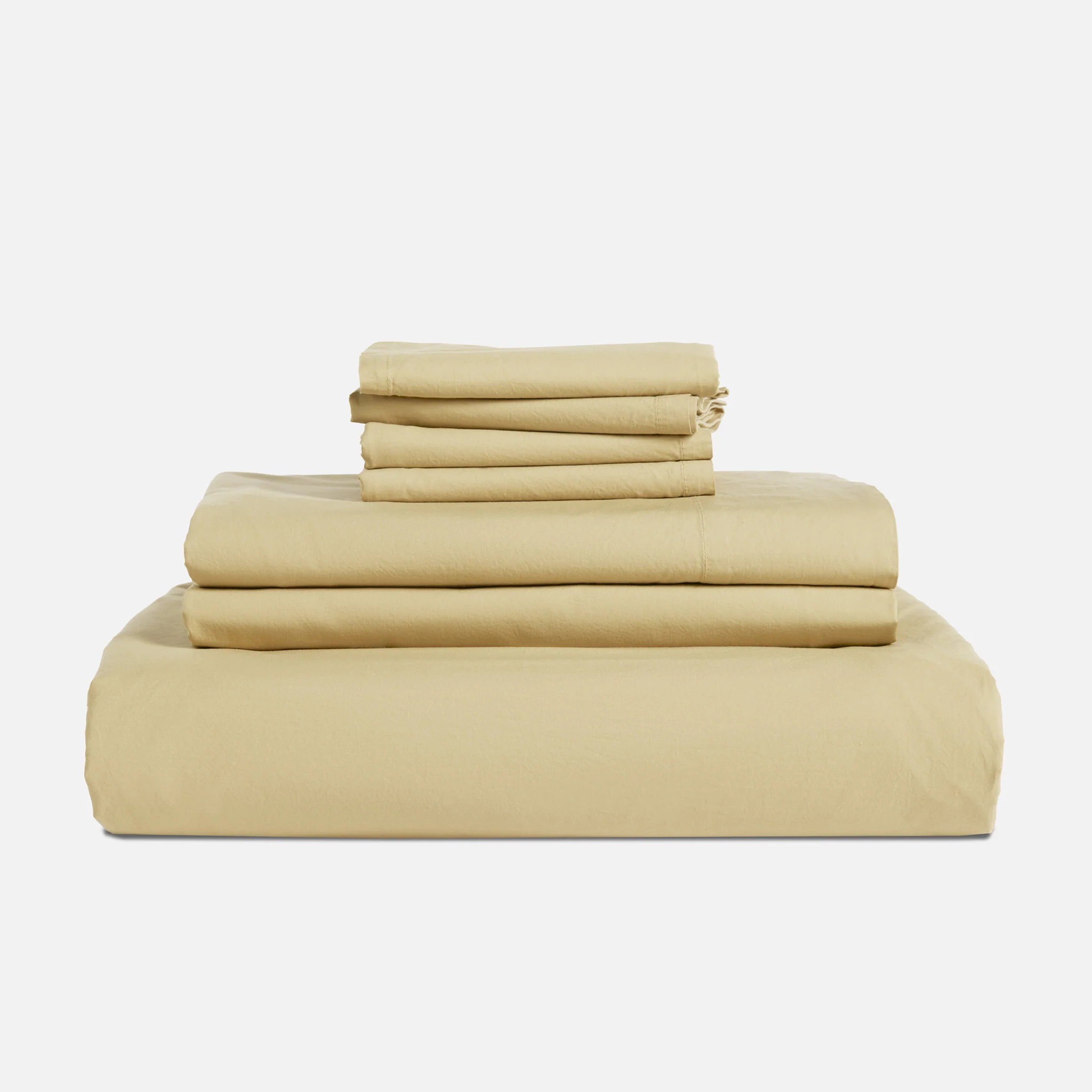 Brooklinen Organic Cotton Hardcore Sheet Bundle size King in Moss | Brooklinen