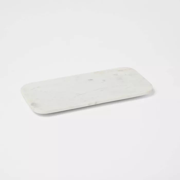 14" x 7" Marble Serving Platter White - Threshold™ | Target