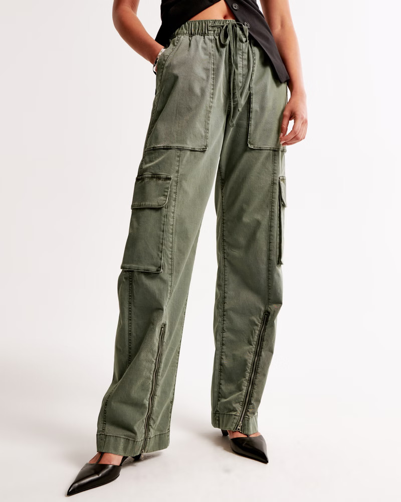 Women's Baggy Cargo Pull-On Pant | Women's Bottoms | Abercrombie.com | Abercrombie & Fitch (US)