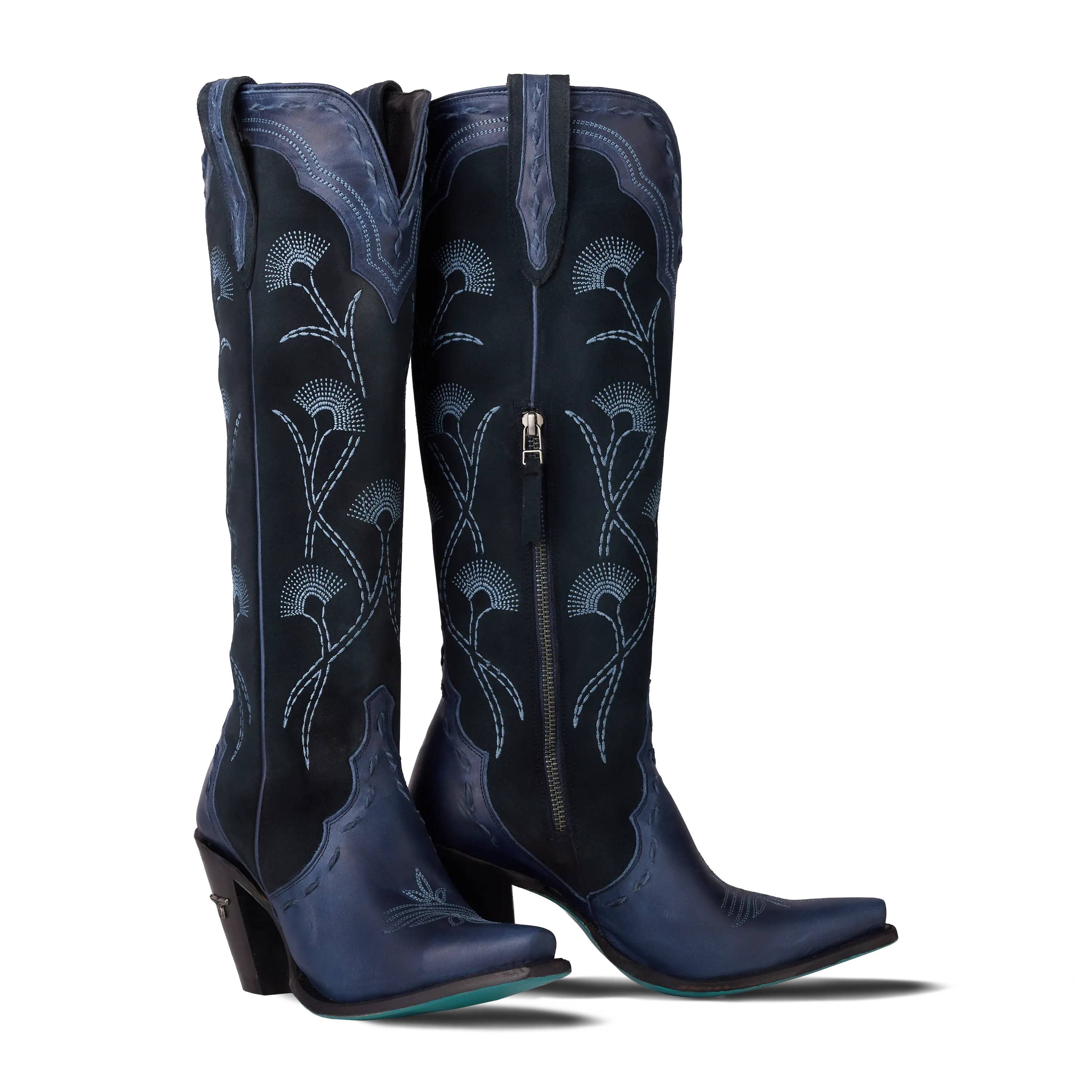 Tessa Knee High - Navy Suede | Lane Boots