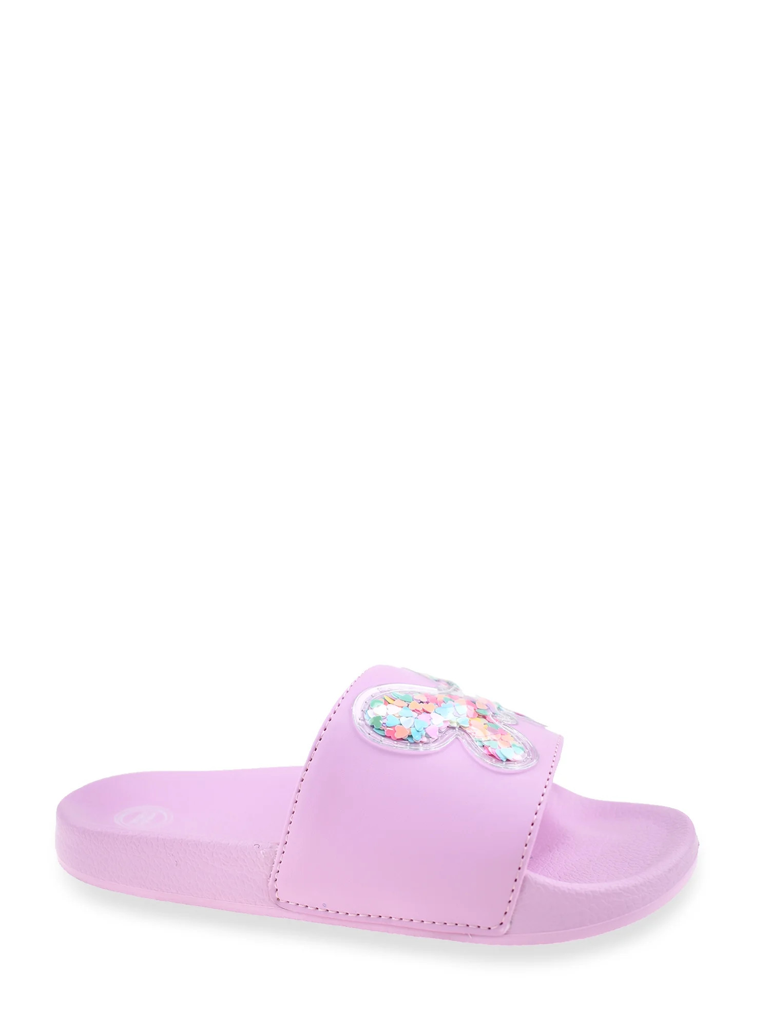 Wonder Nation Little and Big Girls Pool Slide Sandals | Walmart (US)
