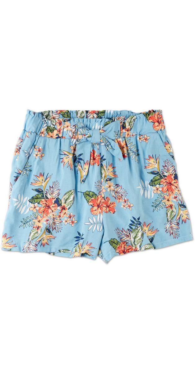 Juniors Floral Print Shorts - Blue-Blue-2344225705949   | Burkes Outlet | bealls