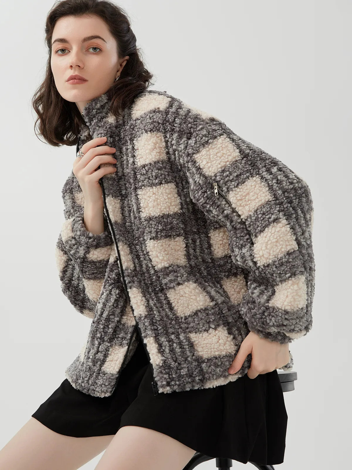 Plaid Fleece Jacket | SDEER