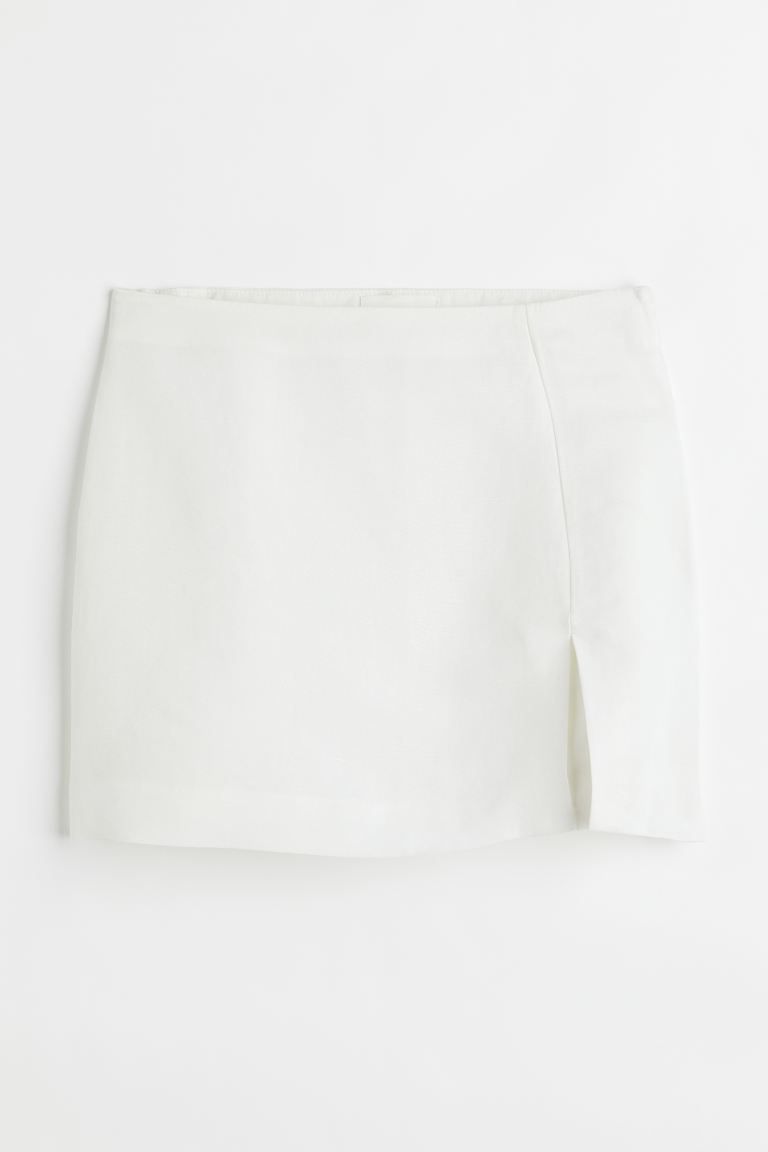 Short Linen-blend Skirt | H&M (US)