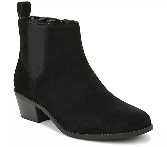 Vionic Water-Repellent Suede Ankle Boots - Roseland - QVC.com | QVC