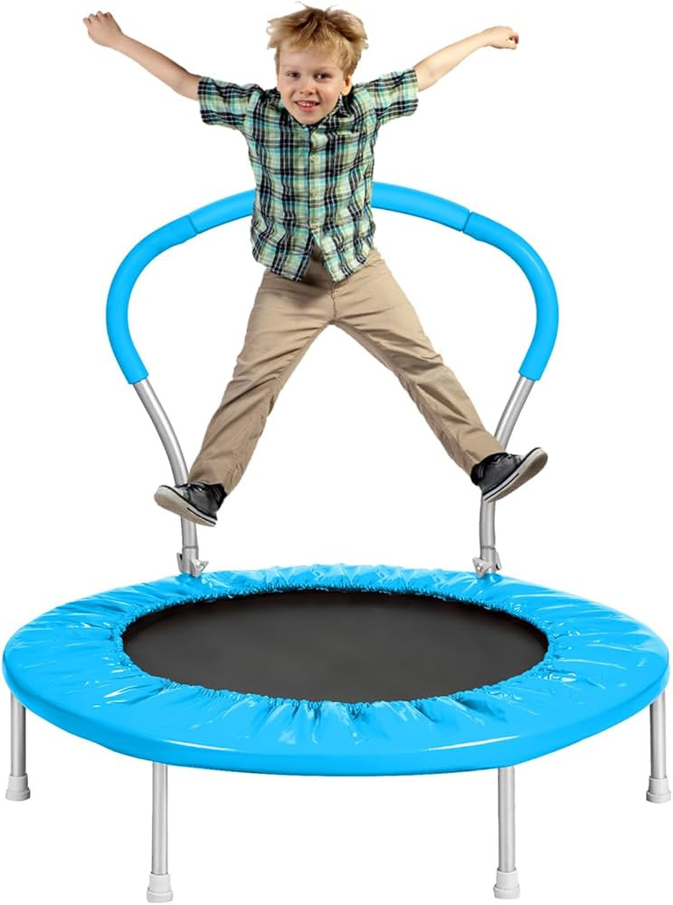 Lyromix 36Inch Kids Trampoline for Toddlers with Handle, Indoor Mini Trampoline for Kids, Small R... | Amazon (US)