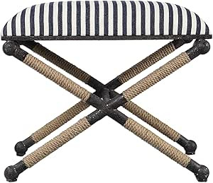 Uttermost 23228 Braddock Rustic Iron Small Bench | Amazon (US)