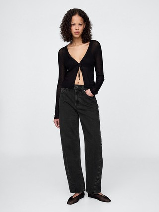 Curvy High Rise Barrel Jeans | Gap (US)