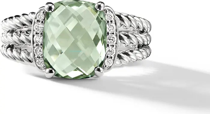 Petite Wheaton® in Sterling Silver with Semiprecious Stone & Diamonds, 10mm | Nordstrom