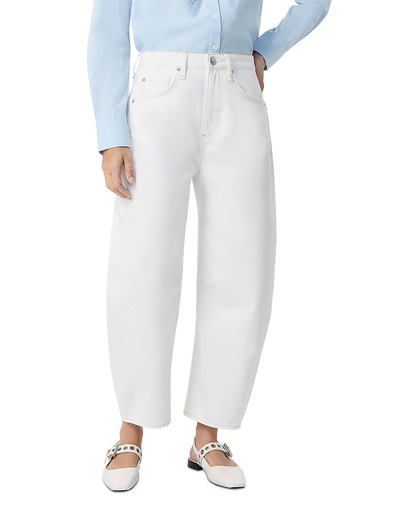 rag & bone Charlie High Rise Barrel Leg Jeans in White | Bloomingdale's (US)