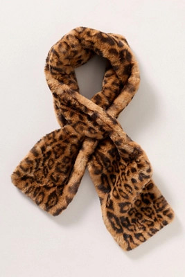 APPARIS Kai Faux Fur Leopard Scarf | Anthropologie (US)
