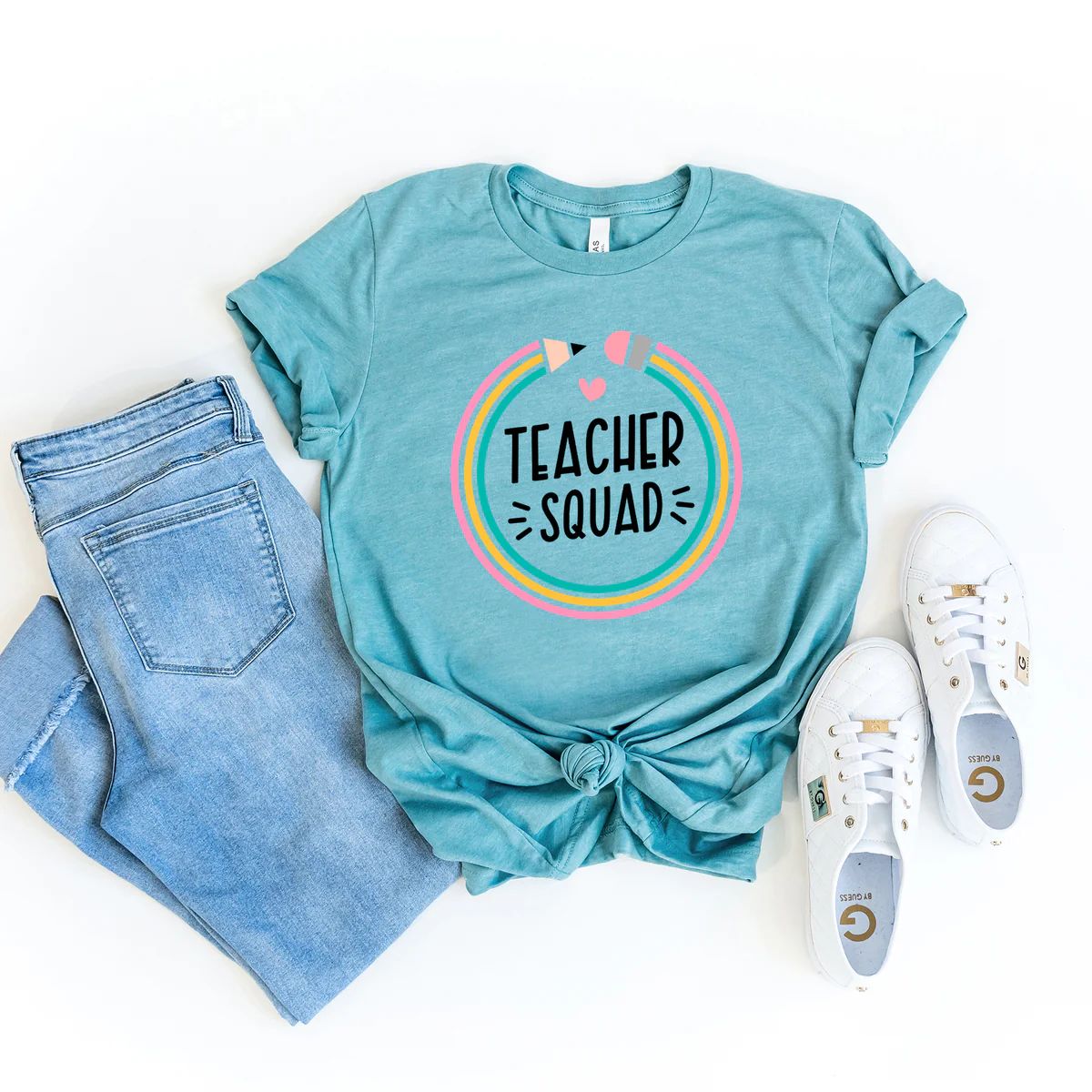 Teacher Squad Pencil | Short Sleeve Graphic Tee | Simply Sage Market