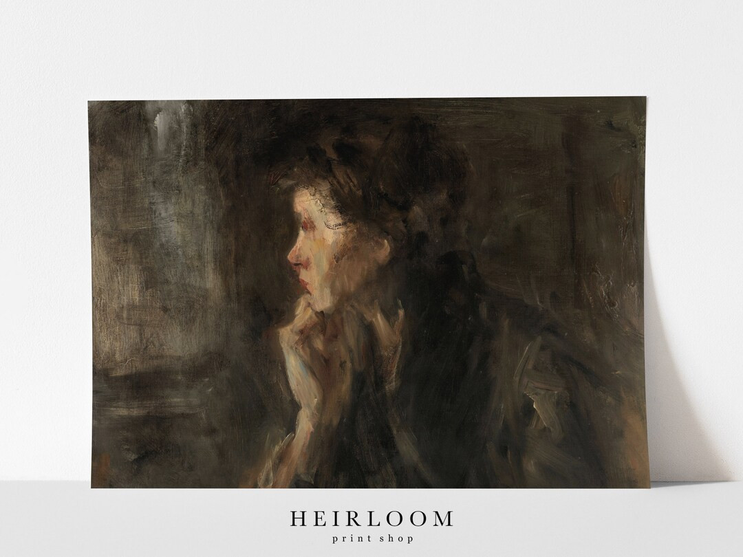Portrait Painting of Women  Vintage Art Print  MAILED ART - Etsy | Etsy (US)