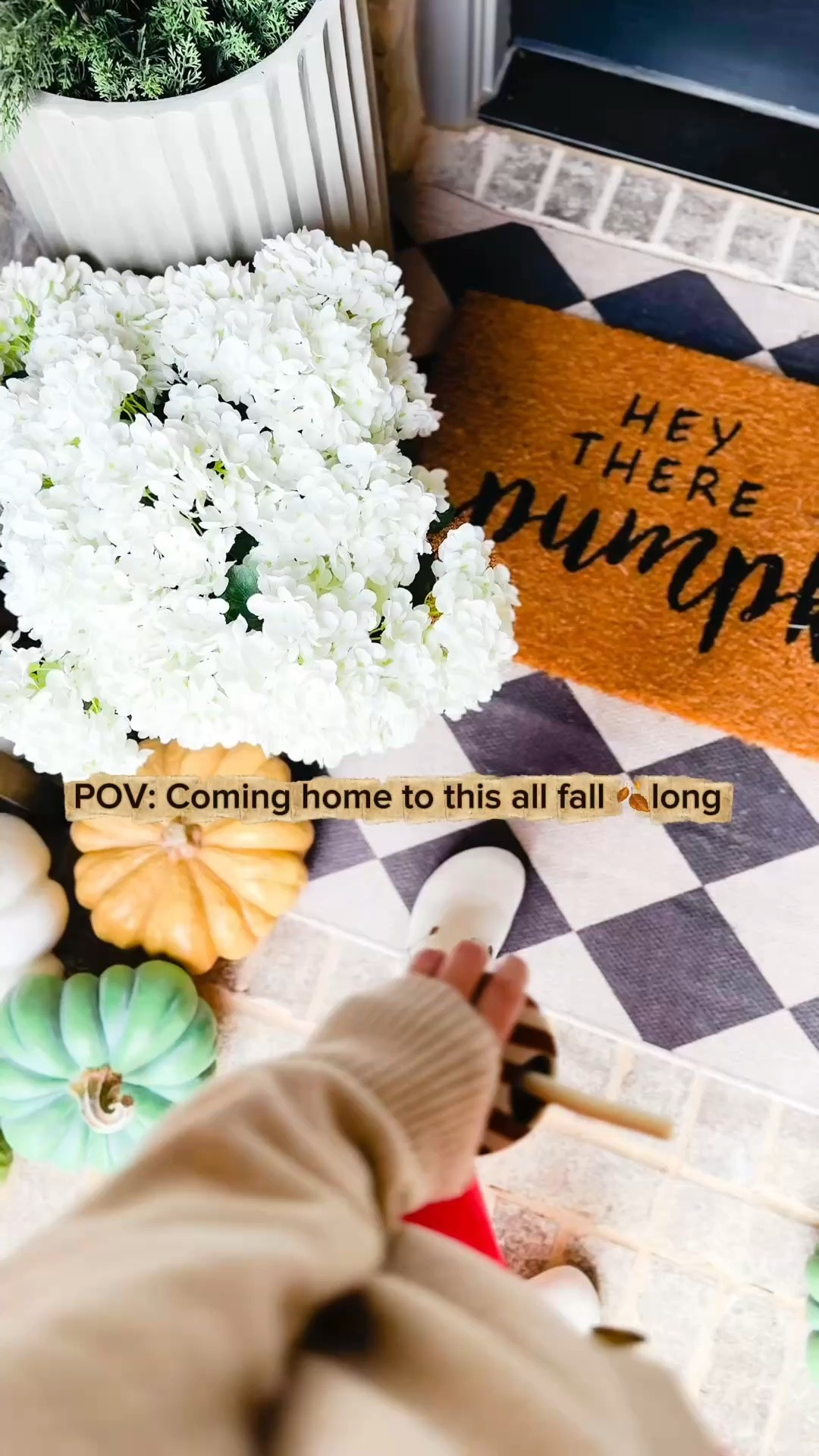 There’s just something about coming home to a cozy fall front porch. 🍂 

I kept my fall porch decor simple but layered—a buffalo check outdoor rug, fall doormat, oversized white flowers and pumpkins in warm neutral, white and soft green tones. I love how the mix of pumpkins adds color without making the porch feel overly busy, and the layered rugs instantly make the entryway feel more finished.

If you’re looking for fall front porch ideas, simple fall porch decor, pumpkin decorating ideas, cozy fall home decor, outdoor fall decor or an easy seasonal entryway refresh, fall decor. I linked the pieces to recreate the look! Fall outfit, Fall shoes, fall decor.

This might be my favorite view to come home to this time of year. 🤎🍂

#LTKHome #LTKSeasonal #LTKSaleAlert