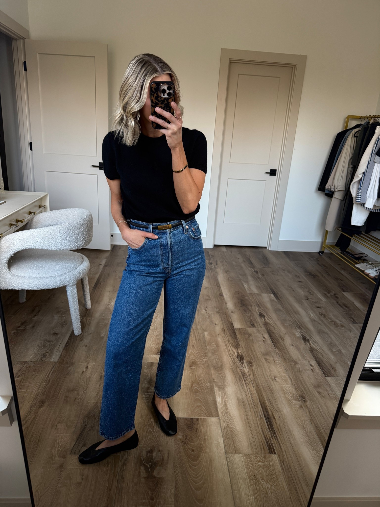 Wearing medium cashmere tee, 26 jeans (27 inseam), small belt, flats tts

#LTKgrwm #LTKOver40 #LTKootd