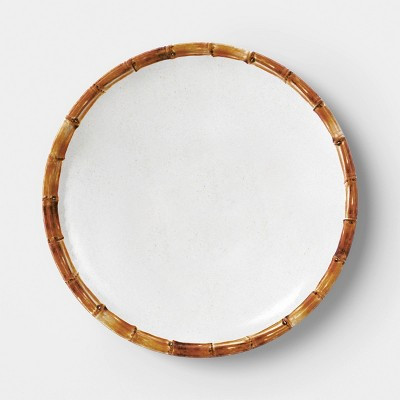 11.125" Bamboo Border Dinner Plate White - Threshold™ | Target