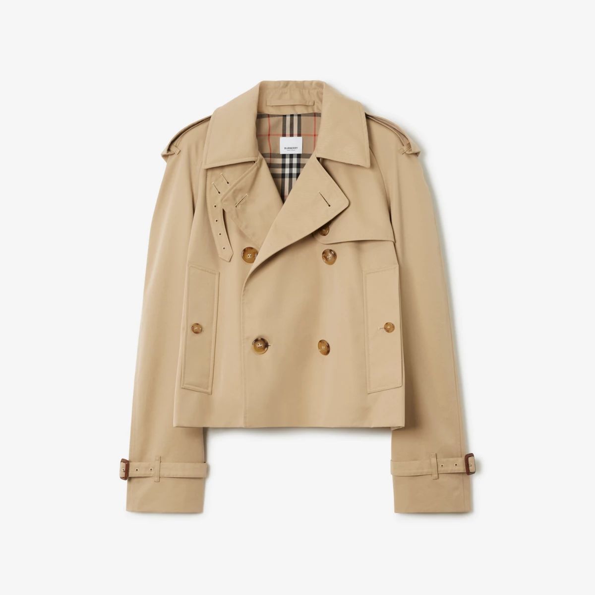 Burberry Cotton Gabardine Cropped Trench Coat, Size: 06 | Burberry (US)