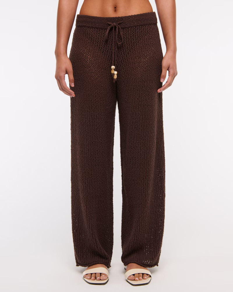 Mid Rise Crochet-Style Coverup Pant | Abercrombie & Fitch (US)