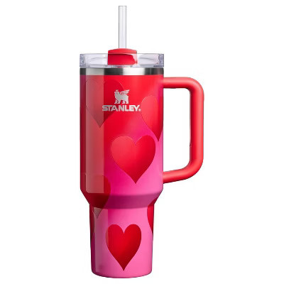 Stanley 40 oz Stainless Steel H2.0 Flowstate Quencher Tumbler Rouge Heart Gradient | Target