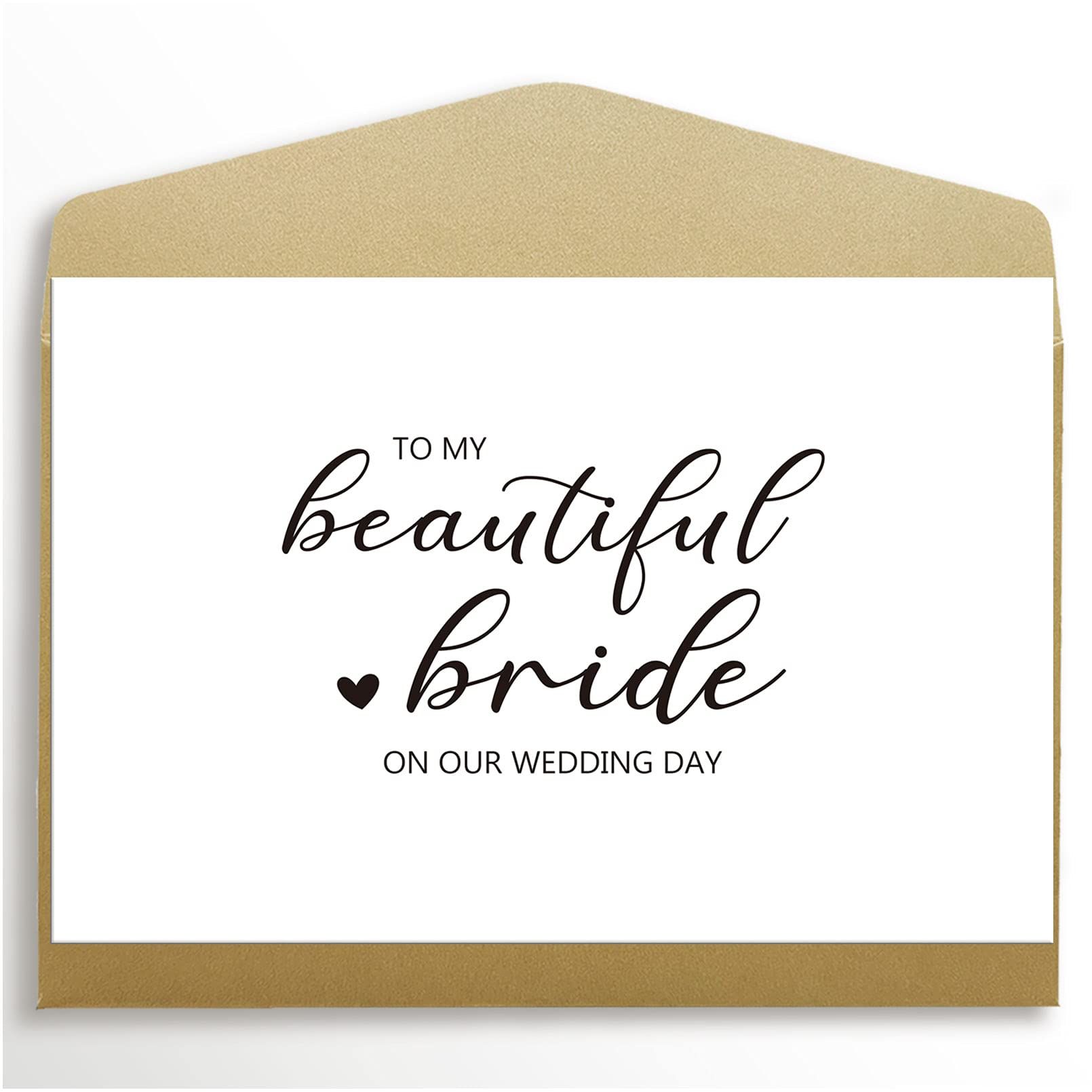 To My Beautiful Bride on Our Wedding Day card, Bride Wedding Day Card, Card for Bride | Amazon (US)