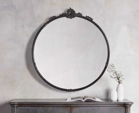 Arhaus round ornate antique black mirror Amelie 

#LTKFind #LTKhome #LTKsalealert