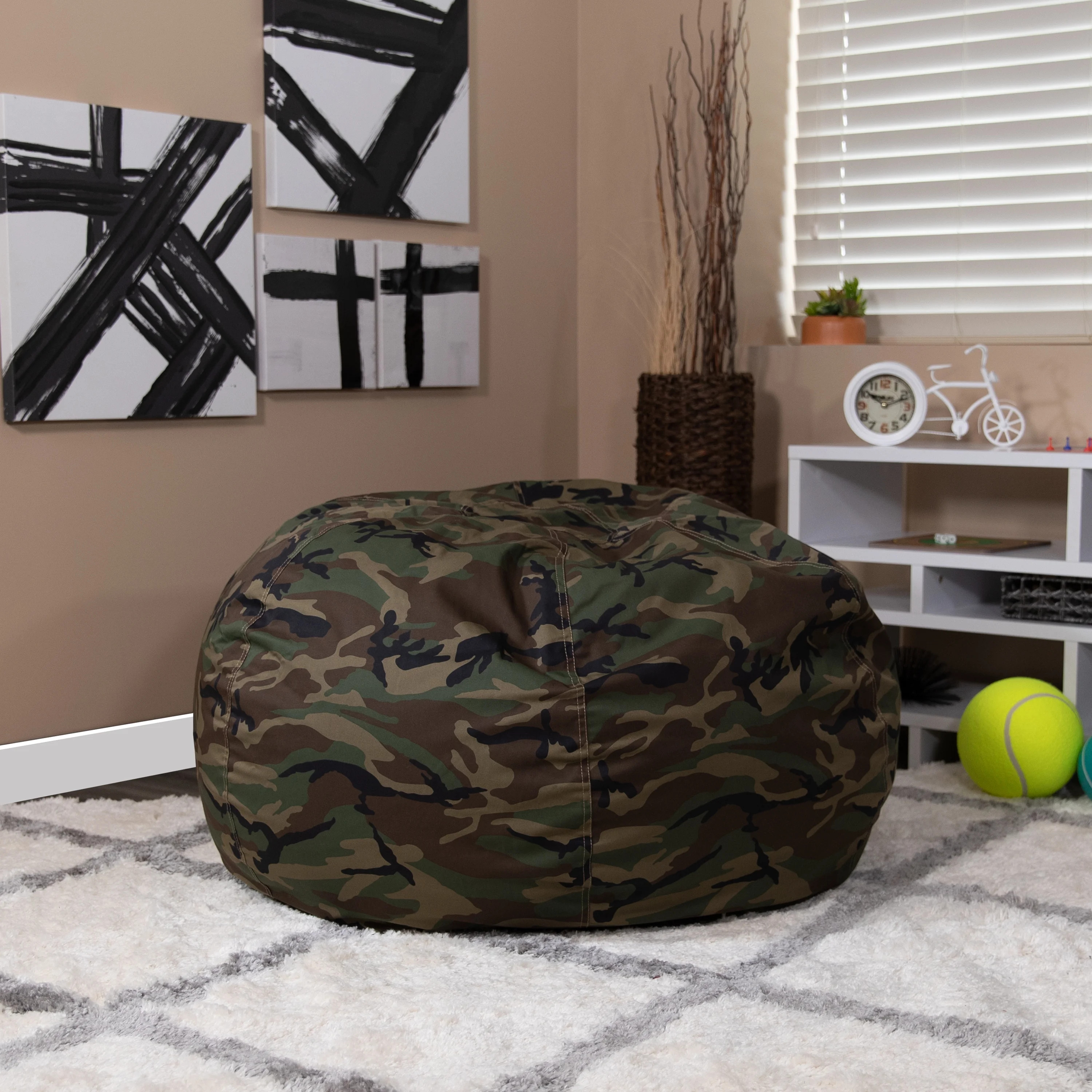 BizChair Oversized Camouflage Refillable Bean Bag Chair for All Ages - Walmart.com | Walmart (US)