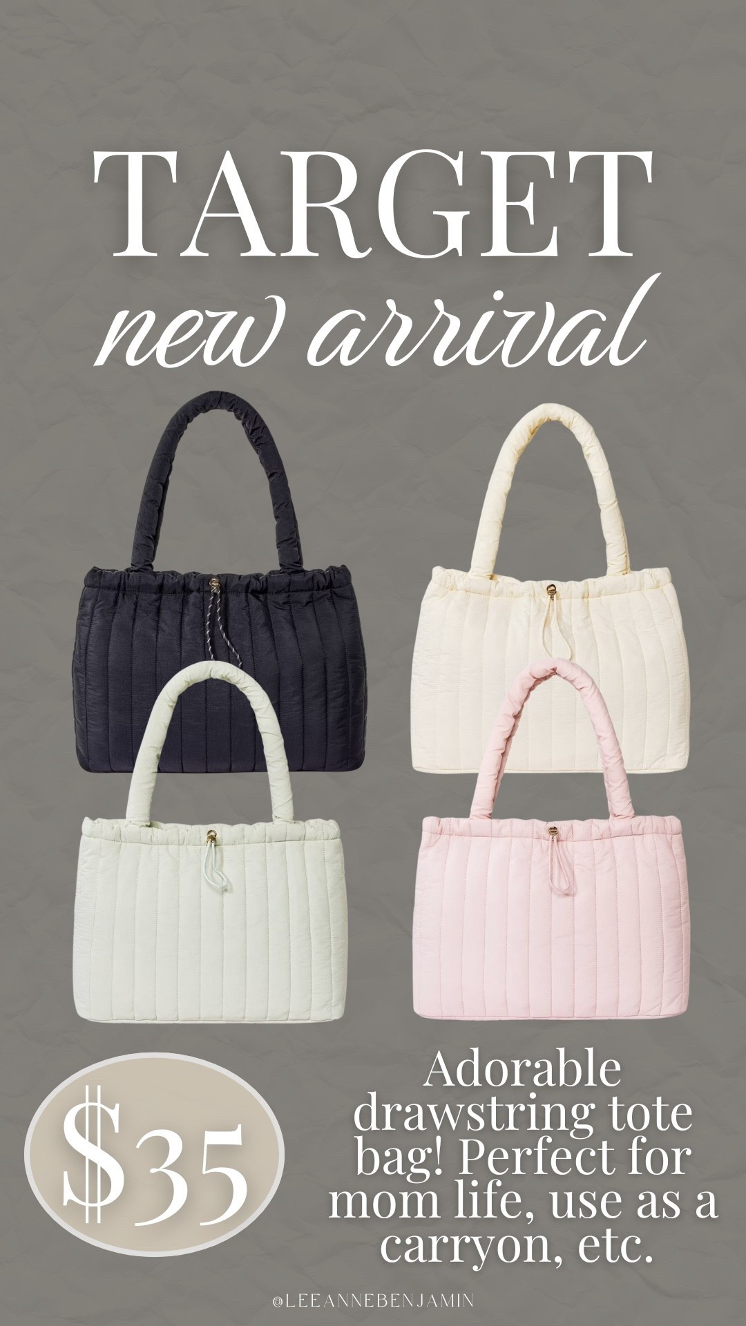 Target quilted tote only $35!

#LTKfitnessgoals #LTKFindsUnder50 #LTKSaleAlert