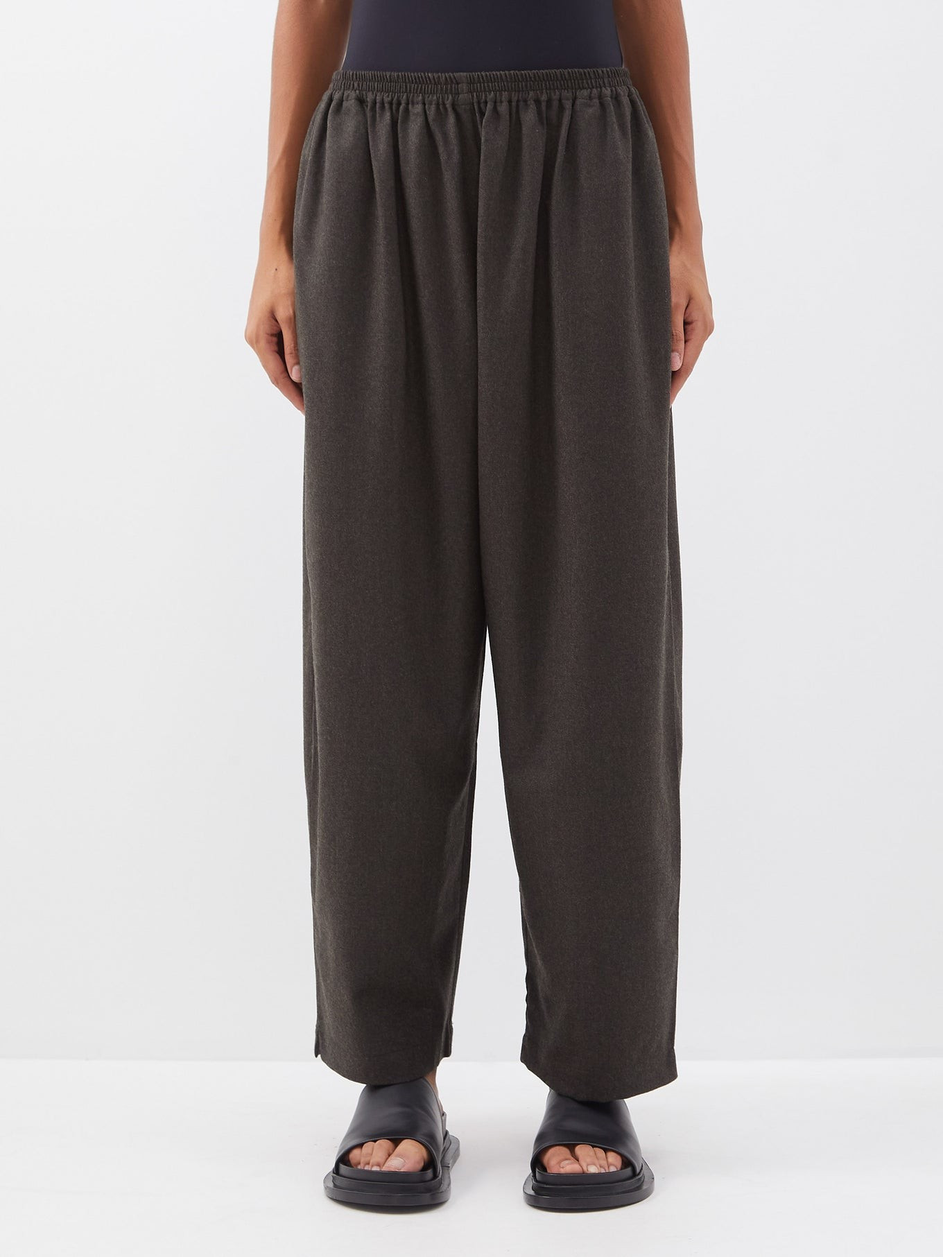 Wool-flannel relaxed-leg trousers | Eskandar | Matches (UK)