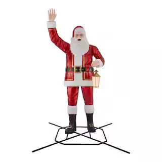 Home Accents Holiday 8 ft. Giant-Sized LED Towering Santa with Multi-Color Lantern 23SV23825 - Th... | The Home Depot