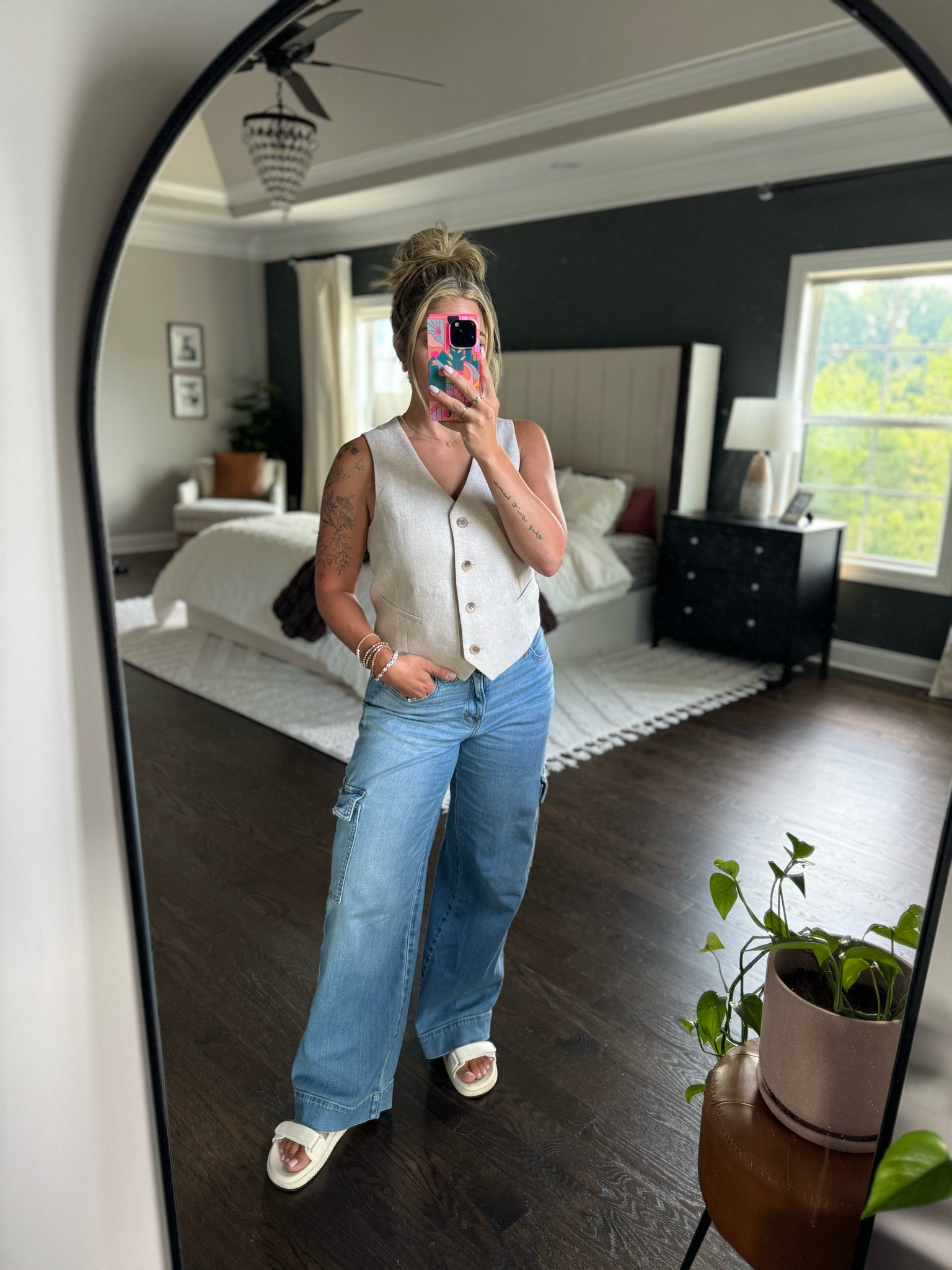 Casual Friday vibes 🤍 small in vest and 4 in denim 

#LTKStyleTip #LTKFindsUnder50 #LTKSaleAlert