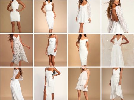White Dress Round Up by Lulus

White dresses | white outfit | dress for brides | bride to be | wedding outfits | bridal outfit | rehearsal dinner dress | bachelorette party | bridal style | wedding style 

#LTKwedding #LTKstyletip #LTKunder50