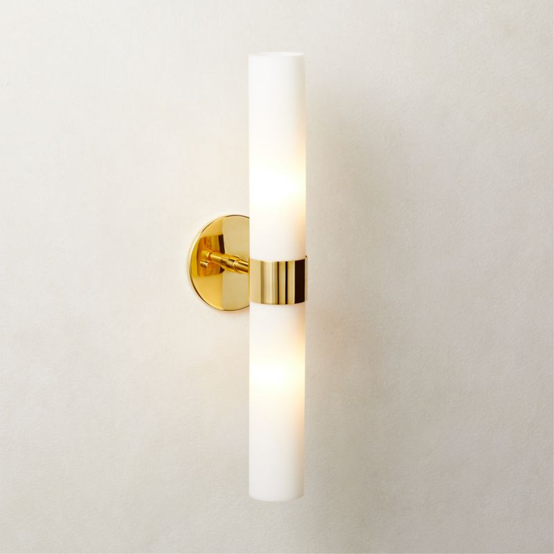 Amie Polished Brass Wall Sconce + Reviews | CB2 | CB2